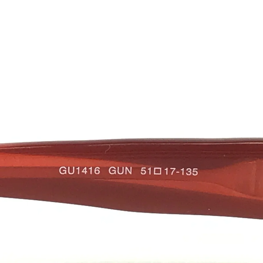 Guess Eyeglasses Frames GU1416 GUN Grey Blue Red Rectangular Half Rim 51-17-135
